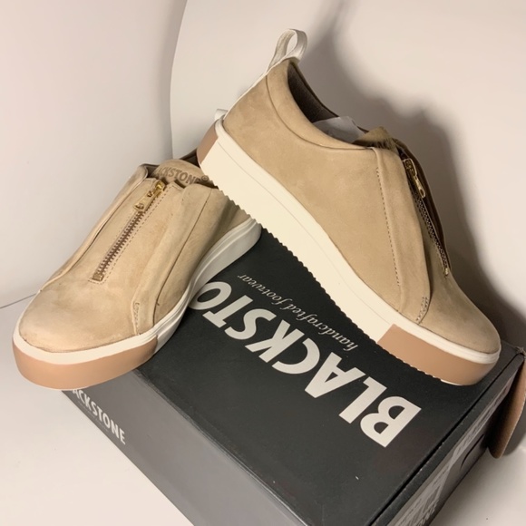 BLACKSTONE RL62 Tan Leather Zip Front Sneaker sz37 - Picture 10 of 15